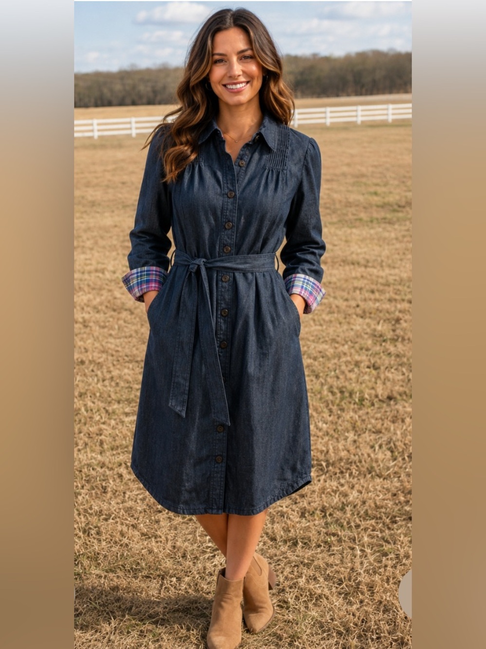 Boden 4long Denim shirt dress